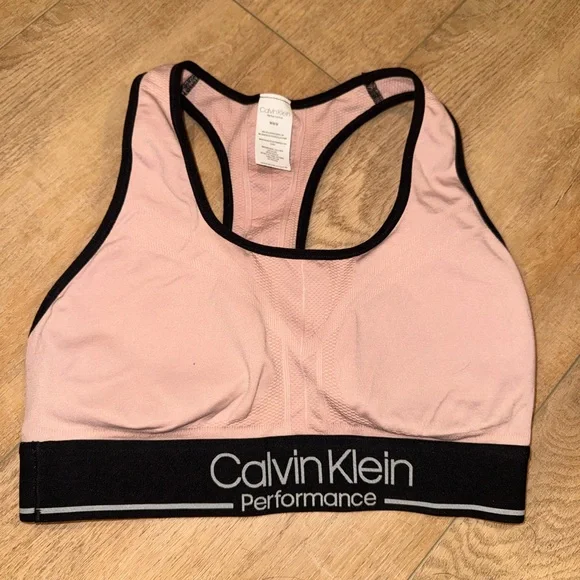⭐️Calvin Klein Grey & Blush Pink Performance Sports Bras - Picture 2 of 6